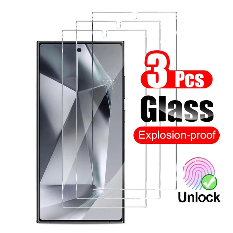 3-pack tempered glass screen protectors for Samsung Galaxy S24