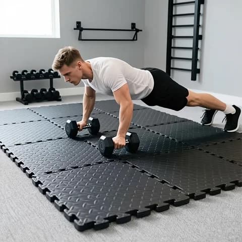 16-Piece Interlocking EVA Foam Yoga Mat Flooring Set