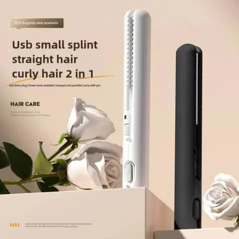 Portable Mini Hair Straightener for Bangs & Short Hair