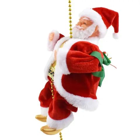 Climbing Santa Claus Electric Christmas Toy with Music