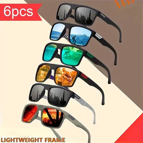 Classic Polarized Square Sunglasses, Vintage Driving Style