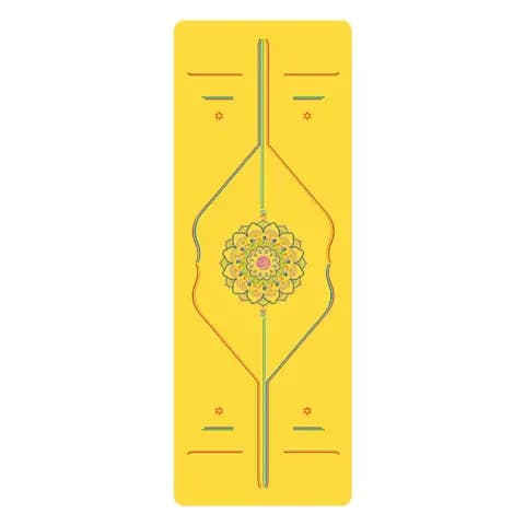 Rainbow PU Natural Rubber Yoga Mat, Non-Slip