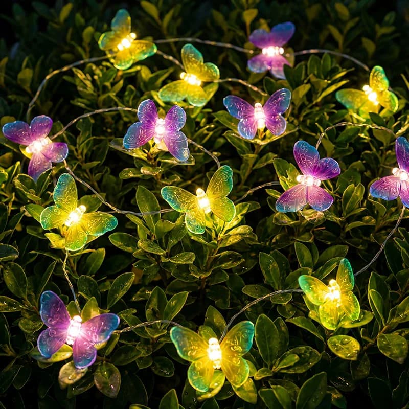 Colorful Butterfly LED Fairy String Lights for Room Decor