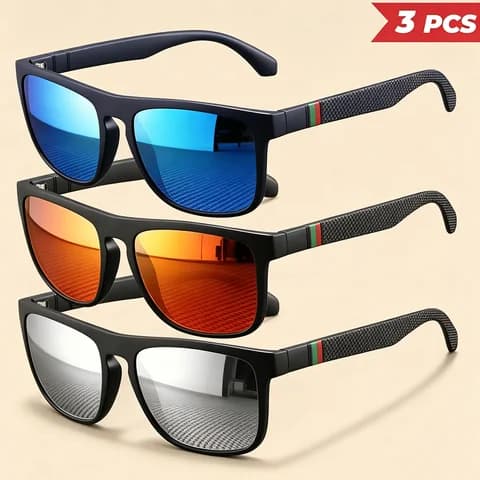 Square Polarized Anti-Glare Sunglasses, UV400