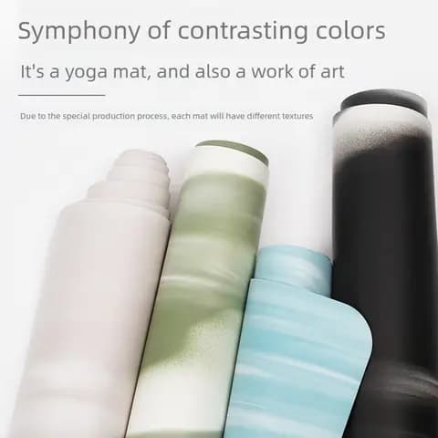 Natural Rubber Yoga Mat, 4.5mm Thick, Non-Slip