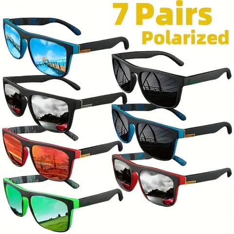 Square Polarized Sunglasses, Anti-Glare Sun Shades
