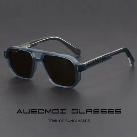 Vintage Pilot Square Sunglasses, Designer Style