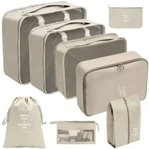 Suitcase Packing Cubes Set, Portable Luggage Organizer Bags