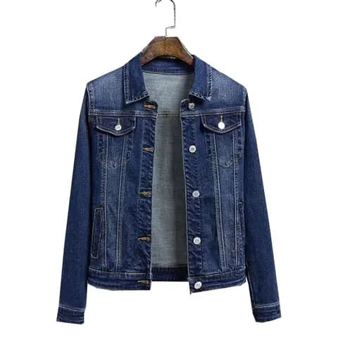 Single-Breasted Cowboy Denim Jacket, Loose Casual Outerwear