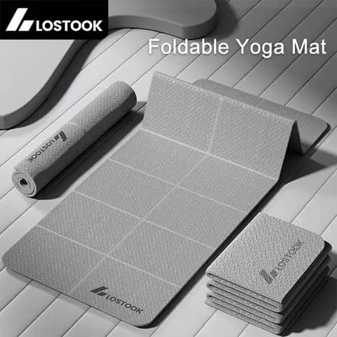 TPE Foldable Yoga Mat, 4mm Thick, Travel-Friendly