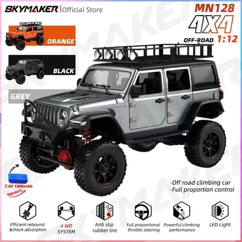 MN128 1/12 RC 4WD Jeep Model with LED Lights